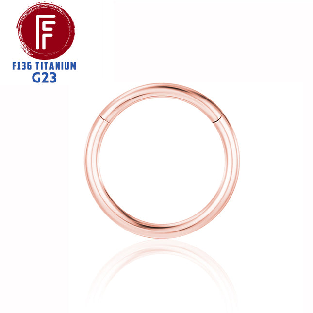 F136 Titanium Hinged Hoop Nose Rings 20G 18G 16G Septum Ring Body Piercing clicker Women and Men Cartilage Rook Earring Jewelry
