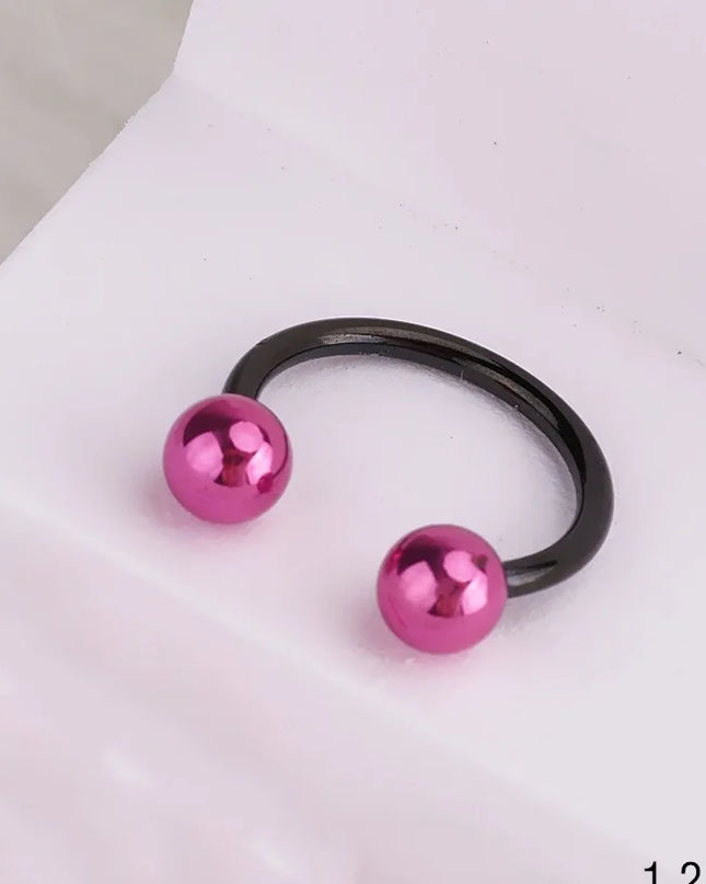 Heart Pearl Nose Rings Pointed Cone Love Lip Pierced Horseshoe Ring Skull Butterfly Nose Septum Piercing Earrings Tragus Jewelry