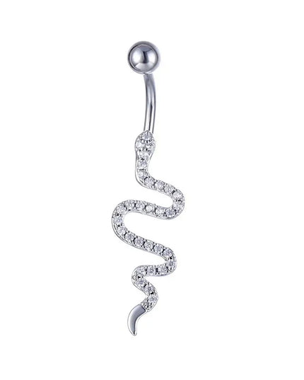 Dainsty Dangled Belly Button Rings Surgical Steel 14G Bar Navel Piercing Ring Crystal CZ Bee Flower Heart Belly Ring Ear Jewelry