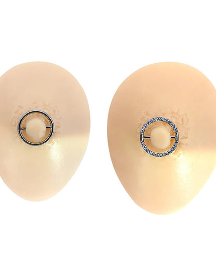 2PC G23 Titanium Goth 14G Circular Nipple Shield CZ Clicker Jewelry Round Nipple Ring Barbell Piercing Jewelry For Women Girls