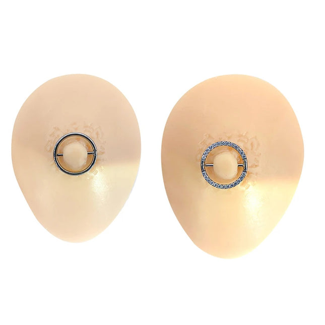 2PC G23 Titanium Goth 14G Circular Nipple Shield CZ Clicker Jewelry Round Nipple Ring Barbell Piercing Jewelry For Women Girls