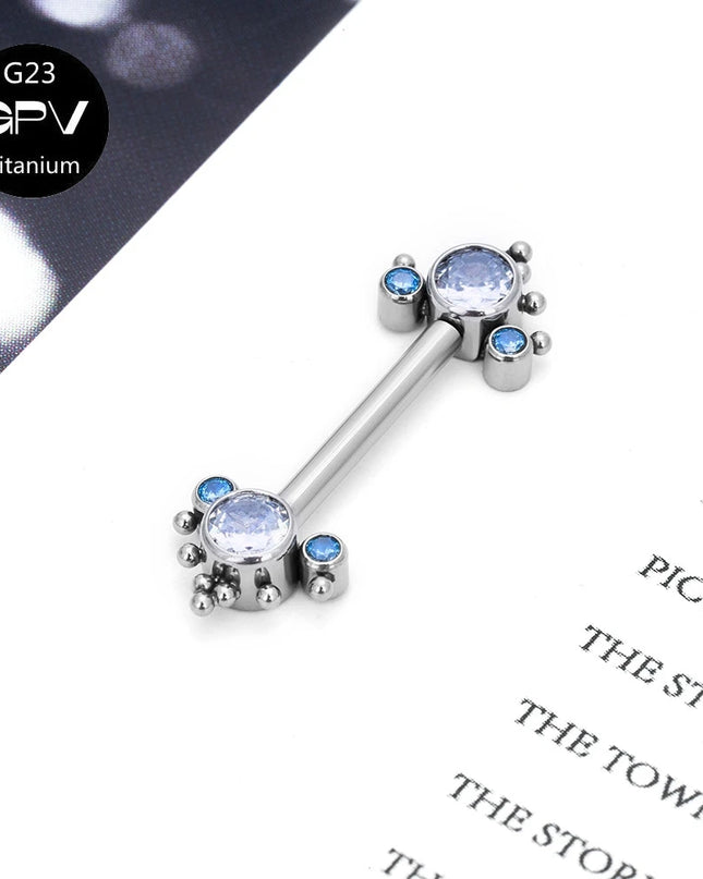 Titanium Nipple Stud G23 One End Fixed And The Other End Inserted With A Pin 14G Punk Female Sexy Piercing Jewelry Nipple Stud