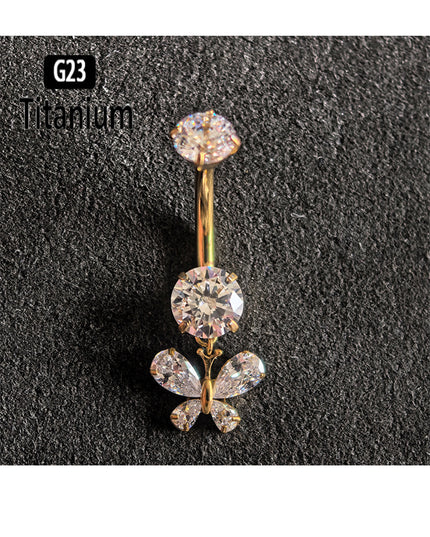 Belly Piercing Button Rings G23 Titanium ASTM F136 14g Internally Threaded Navel Ring Earrings Sexy Button Piercing Body Jewelry