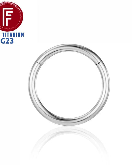 F136 Titanium Hinged Hoop Nose Rings 20G 18G 16G Septum Ring Body Piercing clicker Women and Men Cartilage Rook Earring Jewelry