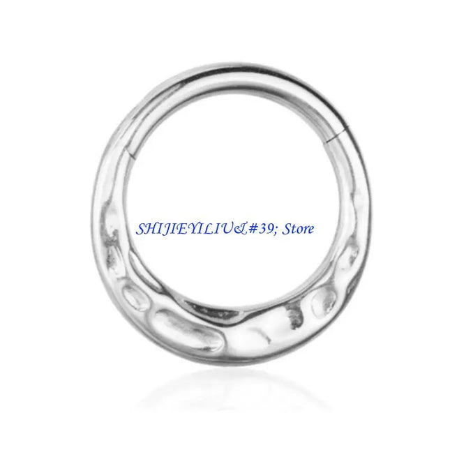 E21F Comfortable Wear Seamless Nose Rings with Heart Polished Surfaces Nose Jewelry Suitable for Easy Wear