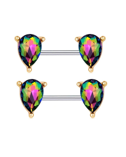 1 Pair Heart Barbell Nipple Ring Piercing Helix Piercing Sexy Nipple Jewelry High Quality Zircon Nipple Rings For Women Oreja
