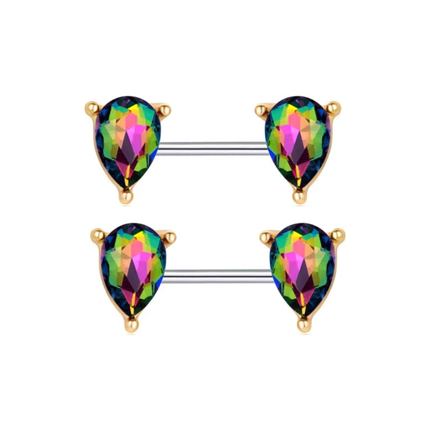 1 Pair Heart Barbell Nipple Ring Piercing Helix Piercing Sexy Nipple Jewelry High Quality Zircon Nipple Rings For Women Oreja
