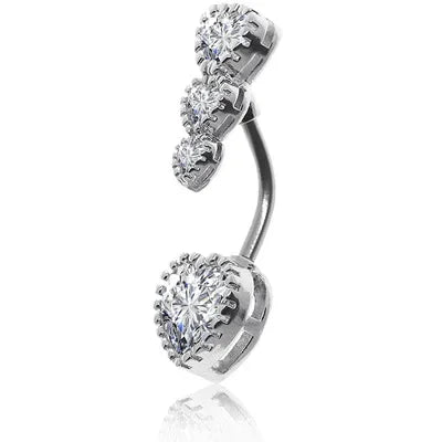 1Pc Surgical Steel Belly Button Ring Navel Nombril Piercing CZ Belly Ring Sexy Women Belly Piercing Body Jewelry Ombligo 14G