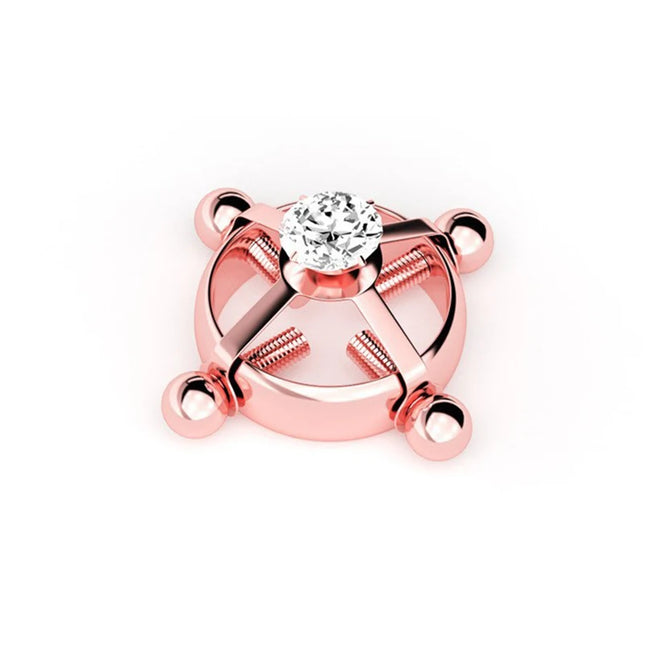 For Women Screw Back Non Piercing Clip Nipple Piercing Jewelry Fashion Crystal Stainless Steel Fake Nipple Rings