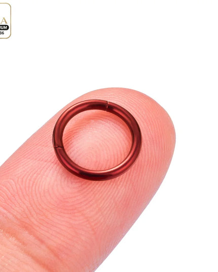 Nose Rings G23 Titanium Lip Ring For Women And Men Piercing Jewelry Hoop Earrings Mixed Color Body Clips Hinged