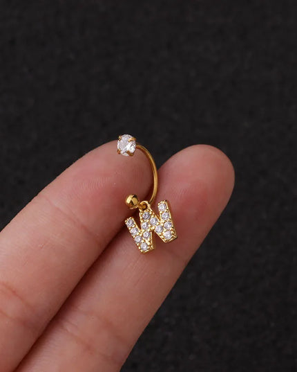 1Pc  English Letter Piercing  Tragus Piercing Jewelry Septo Nose Lip Ear Septum Cartilage Captive Hoop Ring Jewelry Pendientes