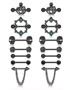 Nipple Rings / Geometric / 7 pairs|body