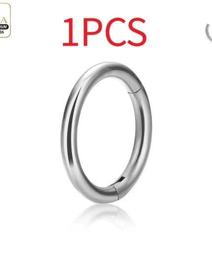Nose Rings G23 Titanium Lip Ring For Women And Men Piercing Jewelry Hoop Earrings Mixed Color Body Clips Hinged