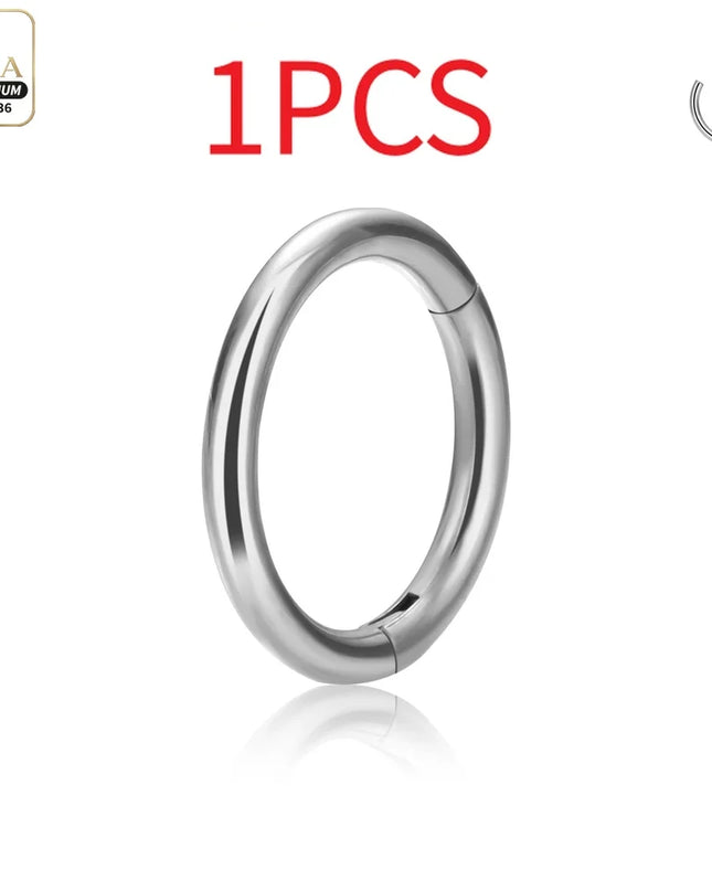 Nose Rings G23 Titanium Lip Ring For Women And Men Piercing Jewelry Hoop Earrings Mixed Color Body Clips Hinged