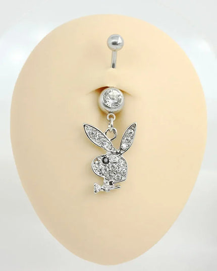 Belly Button Rings for Women Bunny Navel rings Gold color Rabbit Belly Rings Gem stone Belly Piercing Jewelry Body Jewelry