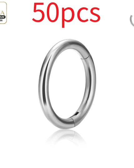 Nose Rings G23 Titanium Lip Ring For Women And Men Piercing Jewelry Hoop Earrings Mixed Color Body Clips Hinged