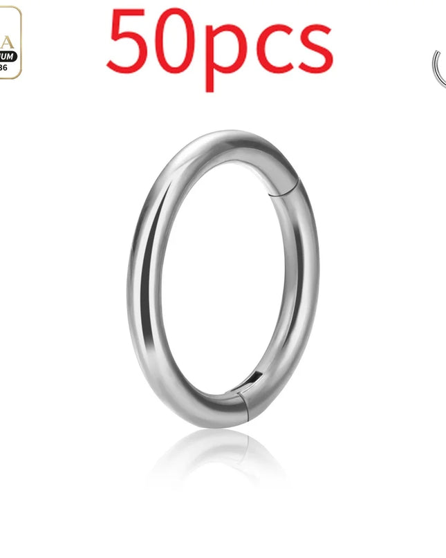 Nose Rings G23 Titanium Lip Ring For Women And Men Piercing Jewelry Hoop Earrings Mixed Color Body Clips Hinged