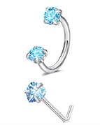 2PCSC / Heart / Nose Rings & Studs|Face