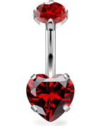 B-Red / Navel & Bell Button Rings / 14G 1.6x10x8x5mm|body