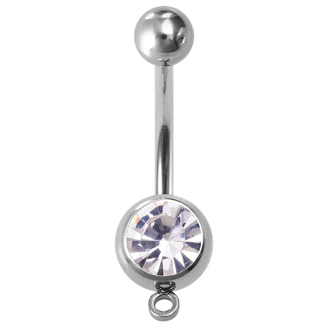 1/4pcs Belly Button Rings DIY Jewelry Making Supplies Findings Pendant Navel Stud Stainless Steel Barbell Piercing Body Jewelry