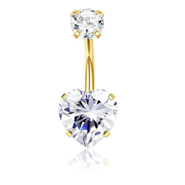 Bobisty Belly Button Bar for Women 316L Surgical Stainless Steel Button Piercing Belly Button Rings Navel Belly Piercing Jewelry