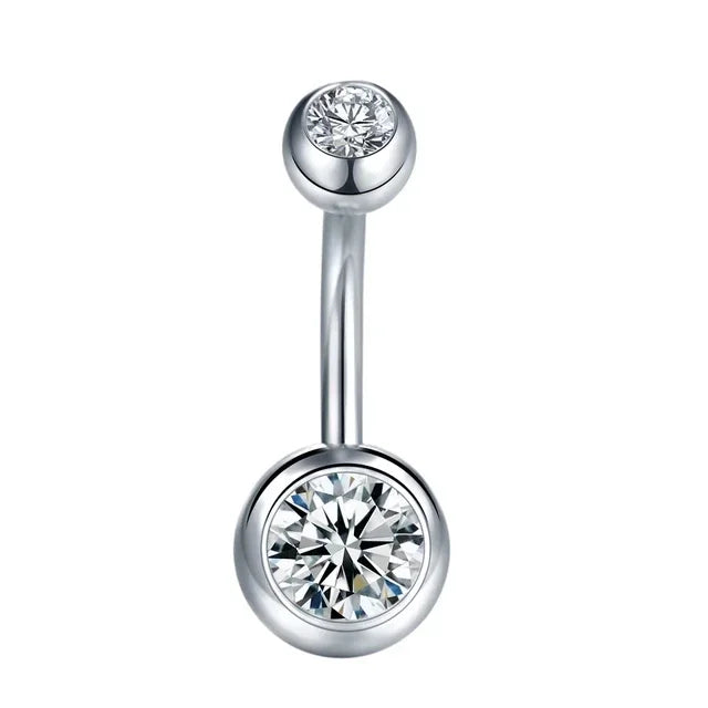 1Pc Surgical Steel Belly Button Ring Navel Nombril Piercing CZ Belly Ring Sexy Women Belly Piercing Body Jewelry Ombligo 14G