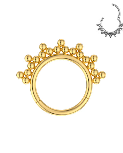 Nose Rings G23 Titanium Piercing Beads Earrings 16G Segment Hinged Nose Clickers Ear Daith Tragus Cartilage Piercing Jewelry
