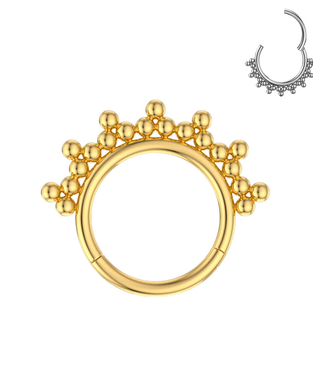 Nose Rings G23 Titanium Piercing Beads Earrings 16G Segment Hinged Nose Clickers Ear Daith Tragus Cartilage Piercing Jewelry