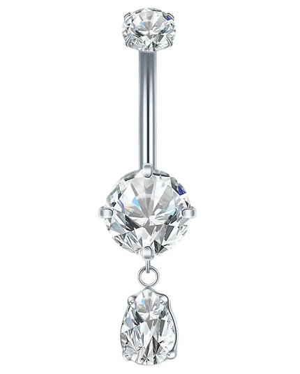 1Pc Titanium Belly Button Piercing Ring for Women CZ Heart Butterfly Dangle Navel Ring Belly Piercing Body Jewelry