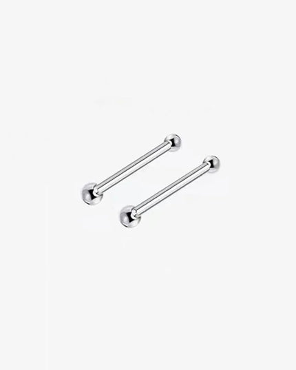 2pcs Ear Piercing Silver Needle Ear Stick Stud Earrings For Women Maintaining Ear Hole Small Tiny Round Ball Ear Jewelry