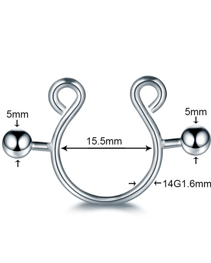 1Pair Stianless Steel Nipple Rings Piercing Jewelry Wholesale Women Sexy Clips Nipple Ring Clamps Pierced  Body Jewelry
