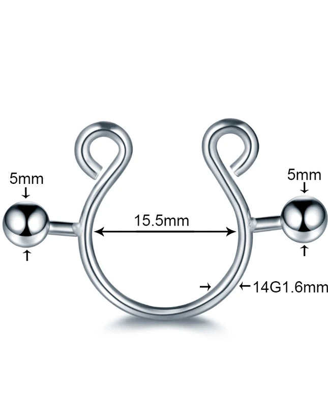 1Pair Stianless Steel Nipple Rings Piercing Jewelry Wholesale Women Sexy Clips Nipple Ring Clamps Pierced  Body Jewelry
