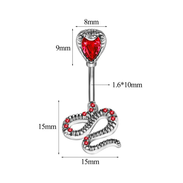 1PCS Bat Belly Button Piercing Jewelry 14G Claw Belly Ring Body Piercing Bee Navel Piercing Heart Belly Bars Piercings Ombligo