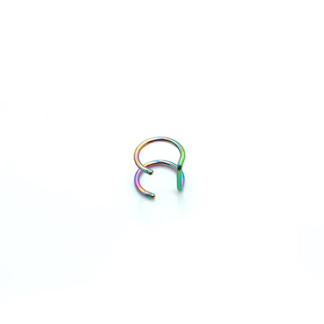 Women Lips Rings Medical Titanium Steel Nose Ring Fake Nose Ring Septum Piercing Clip on Mouth Ring Fake Piercing Body Clip Hoop