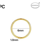 1PC Gold 6mm / Nose Rings & Studs / Ears