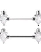 1Pair 16 / Nipple Rings / body|Geometric