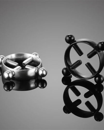 1Pair Fashion Stainless Steel Adjustable Nipple Ring For Women, Various Colors Clip On Nipple Rings Fake Nipple Piercing Jewelry