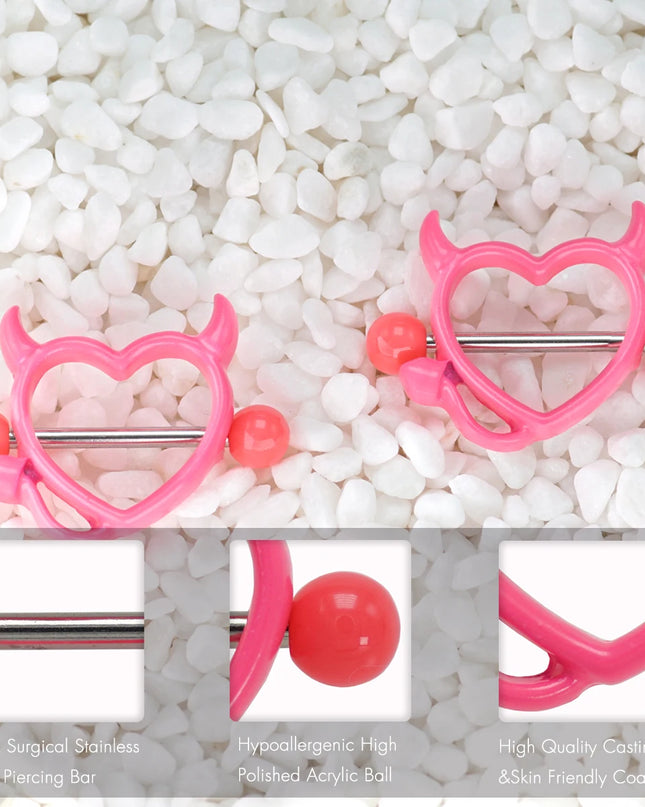 1Pair Surgical Steel Nipple Rings Nipple Piercing Bar Jewelry for Women Men with Sparkle CZ 14G Barbell Body Jewelry Accessories