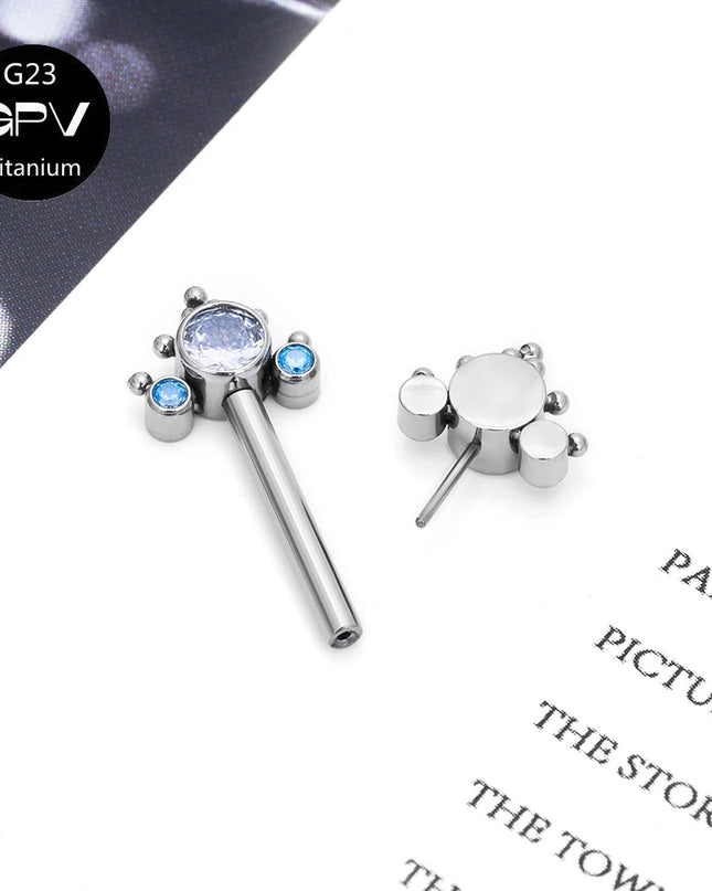 Titanium Nipple Stud G23 One End Fixed And The Other End Inserted With A Pin 14G Punk Female Sexy Piercing Jewelry Nipple Stud