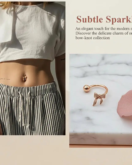Bow Belly Button Ring Navel Piercing Sexy Belly Rings Body Piercing Navel Rings