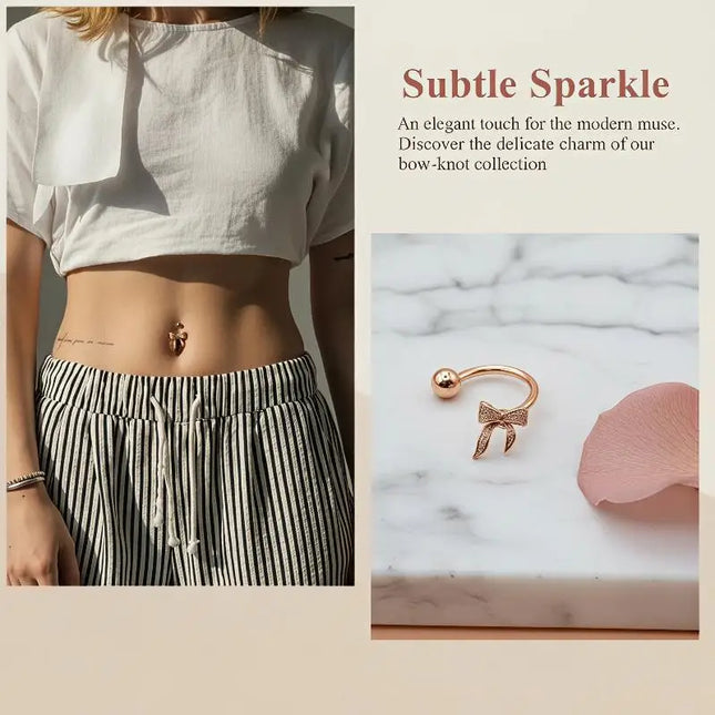 Bow Belly Button Ring Navel Piercing Sexy Belly Rings Body Piercing Navel Rings