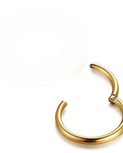 Classic Punk Stainless Steel Piercing Seamless Connection Nose Ring for Women Men Hip Hop Body Piercing Jewelry Not Allergic