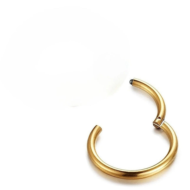 Classic Punk Stainless Steel Piercing Seamless Connection Nose Ring for Women Men Hip Hop Body Piercing Jewelry Not Allergic