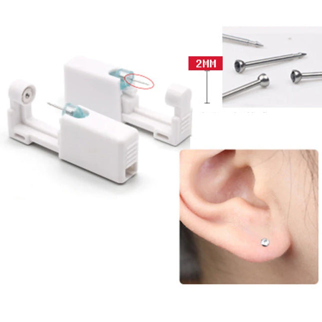 Ear Piercing Gun Disposable Disinfect Safety Earring Piercer Kit Studs Nose Ring Piercing Machine Body Jewelry Tool 17 Colors