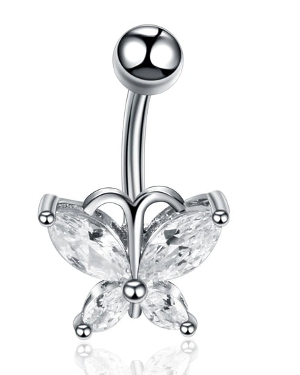 1PC Stainless Steel Belly Button Piercing Body Jewelry Women Cubic Zirconia Drop Dangle Earring Navel Piercing ombligo