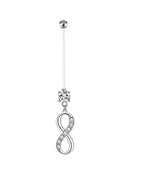 Curved barbell / Navel & Bell Button Rings / Surface and Dermal|Style 8