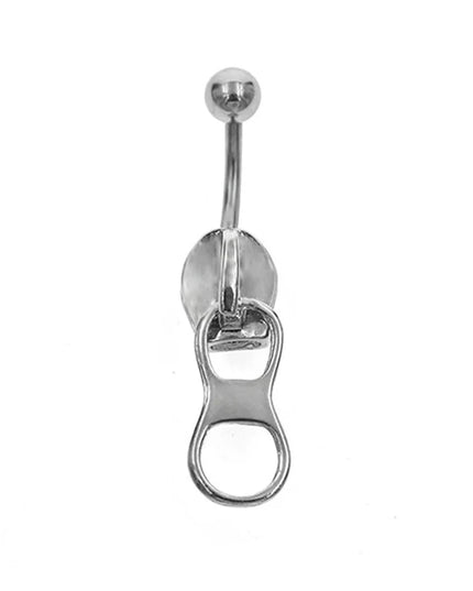 Punk Belly Button Rings Stainless Steel Navel Nail Creative Zipper Navel Ring For Women Girls Body Piercing Jewelry GiftsHot