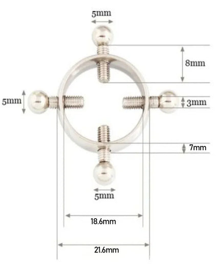 1Pair Fashion Stainless Steel Adjustable Nipple Ring For Women, Various Colors Clip On Nipple Rings Fake Nipple Piercing Jewelry