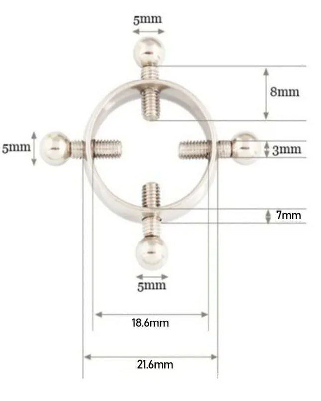 1Pair Fashion Stainless Steel Adjustable Nipple Ring For Women, Various Colors Clip On Nipple Rings Fake Nipple Piercing Jewelry