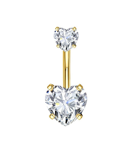 Florideco Belly Button Ring Dangle Hypoallergenic Surgical Stainless Steel Belly Rings for Women CZ Pearl Heart Butterfly Flower